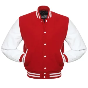 [C103] RED WOOL/WHITE LEATHER